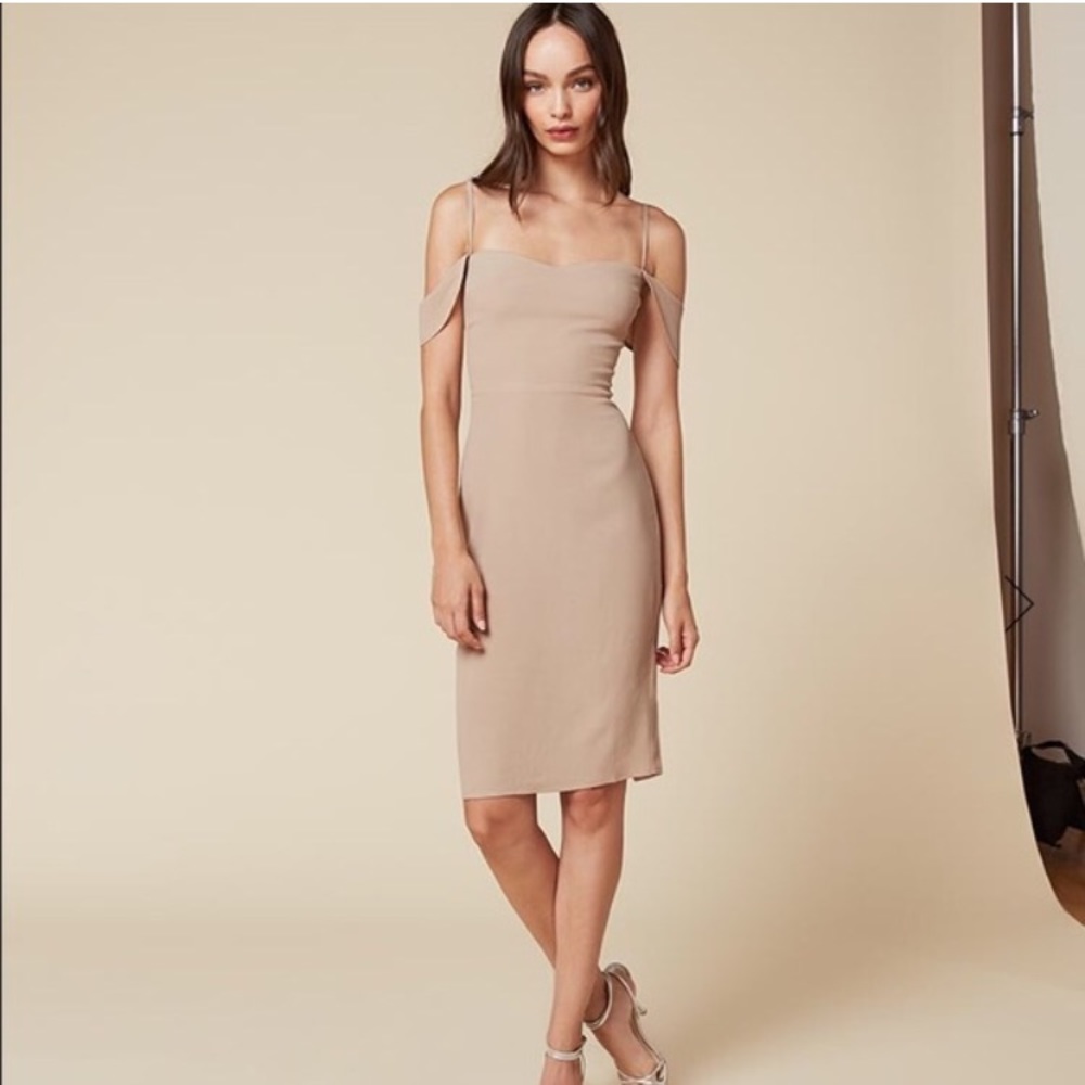 Reformation Rena Dress - tan